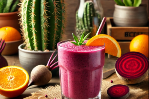 Batido de Nopal, Remolacha y Naranja: Un Refuerzo Natural para Tu Salud