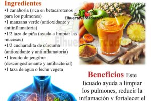 Licuado Natural para Fortalecer los Pulmones y Mejorar la Salud Respiratoria