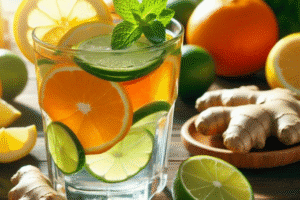 Agua Detox de Cítricos, Pepino y Jengibre: Una Receta Natural para Mejorar la Salud Digestiva